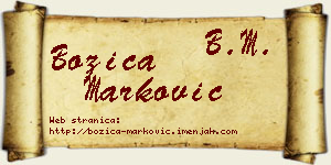 Božica Marković vizit kartica